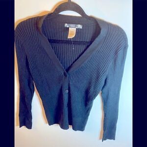 California Vintage button front V - neck cardigan